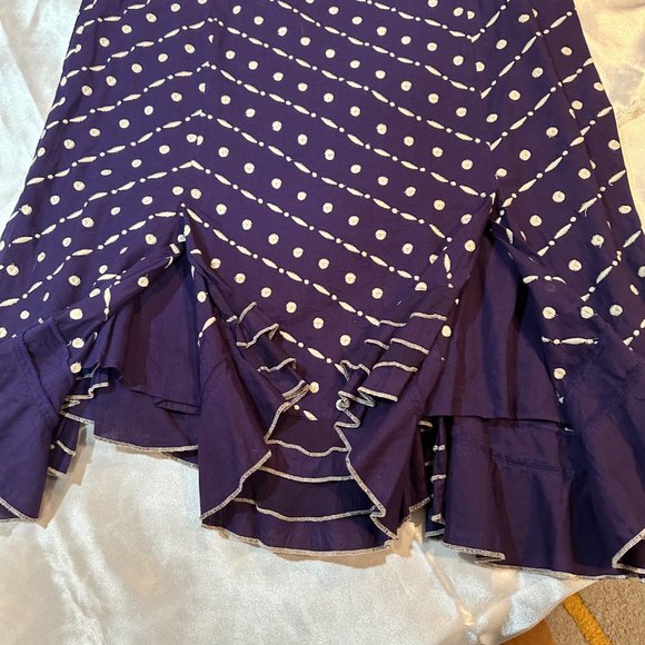 Anthropologie Odille Cotton & Silk Ruffle Bottom Midi Skirt, Size 10 (NWOT) - Picture 7 of 9